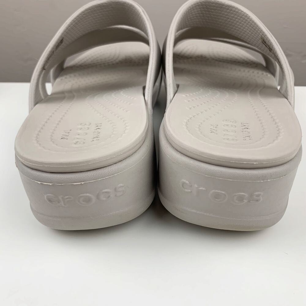 Crocs Getaway Strappy Slide Sandals Gray Slip On Women's 7 Casual Comfort - Picture 8 of 10
